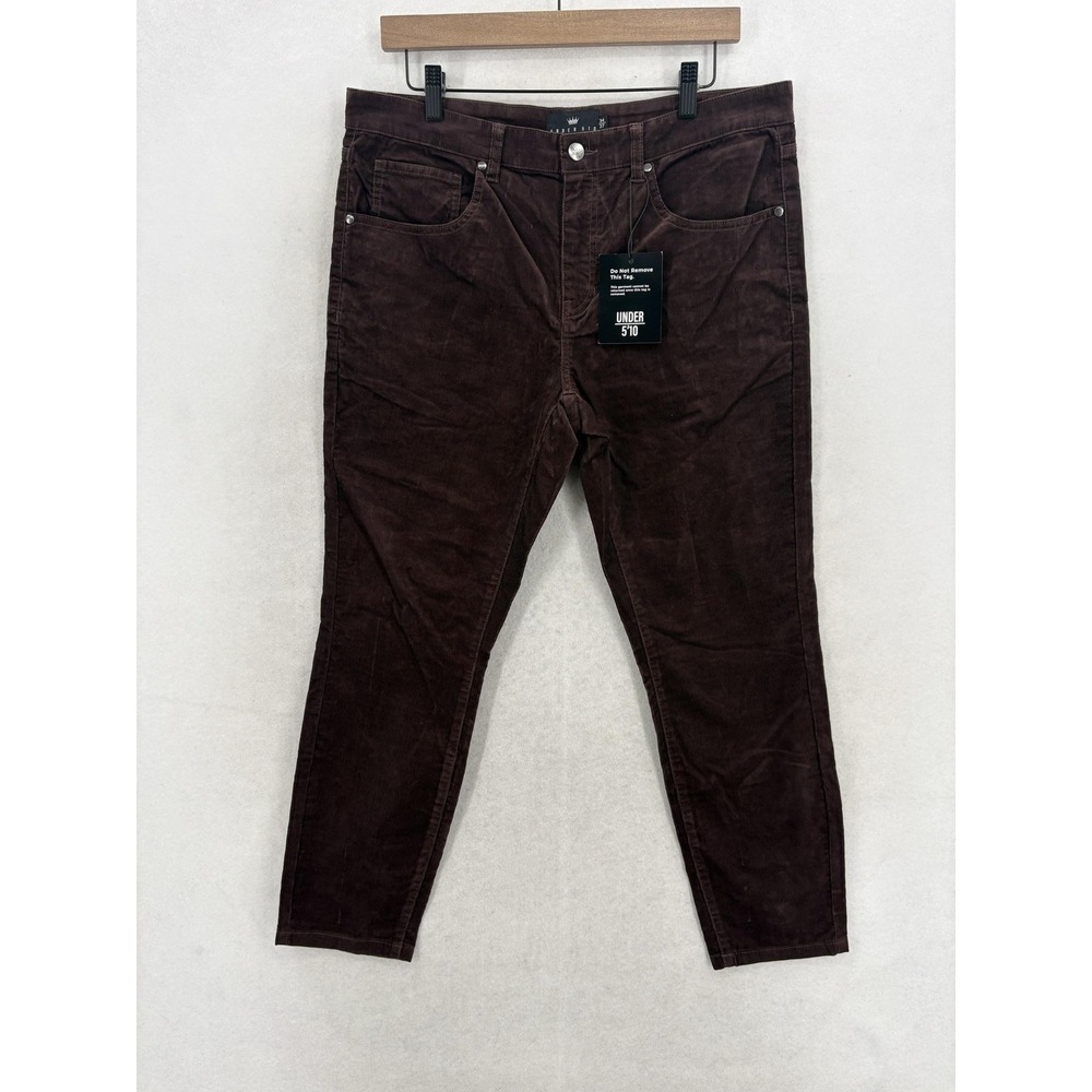 Under 510 Stretch Cord Pants Mens 34x27 Brown Slim Fit 5 Pocket Chino Corduroy